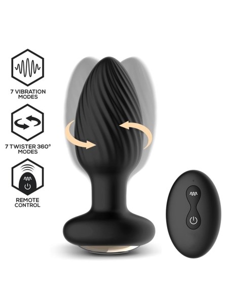 Plug vibrant et rotatif Drago 8 x 3.4cm