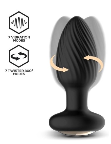 Plug vibrant et rotatif Drago 8 x 3.4cm