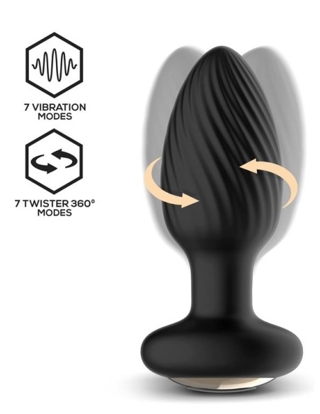 Plug vibrant et rotatif Drago 8 x 3.4cm