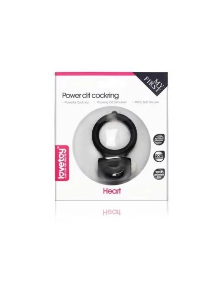 Anneau Vibrant Power Clit HEART – Noir Anneau Vibrant Power Clit HEART – Noir