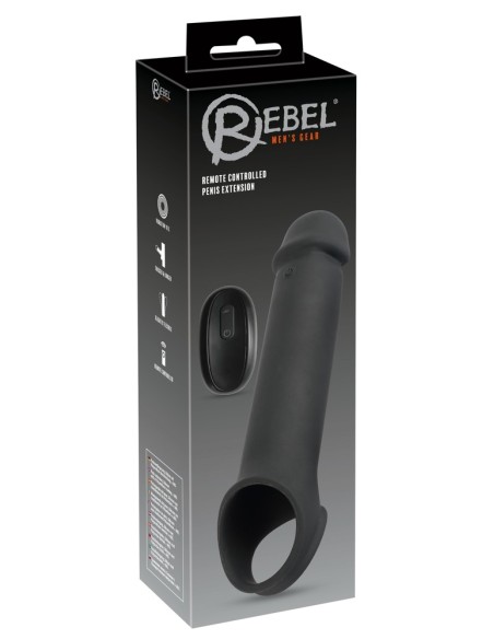 Gaine de pénis vibrante Extension Rebel 19 x 4.5cm