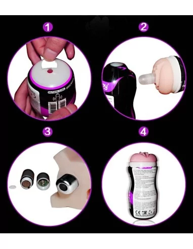 Masturbateur réaliste vibrant Stamina 16 x 6.5 cm