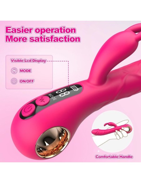 Vibro Rabbit Spotbit 14 x 3.7cm Rose