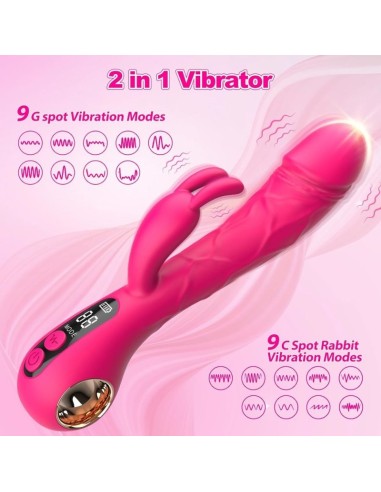 Vibro Rabbit Spotbit 14 x 3.7cm Rose