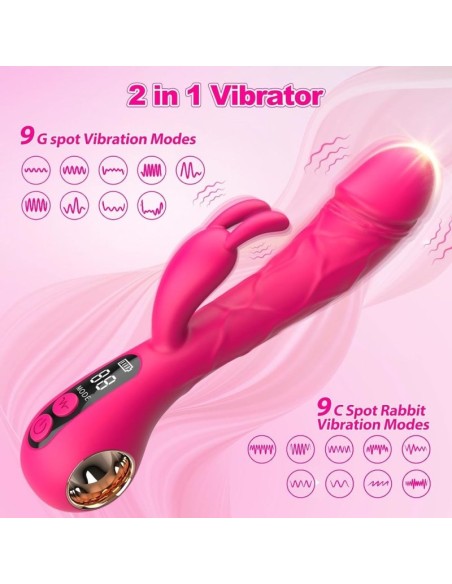 Vibro Rabbit Spotbit 14 x 3.7cm Rose