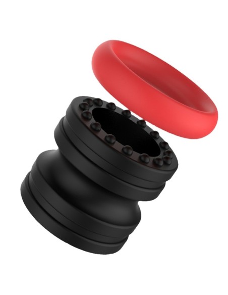 Ballstretcher souple Doblo 30 mm - Hauteur 4 cm Noir-Rouge Ballstretcher souple Doblo 30 mm - Hauteur 4 cm Noir-Rouge