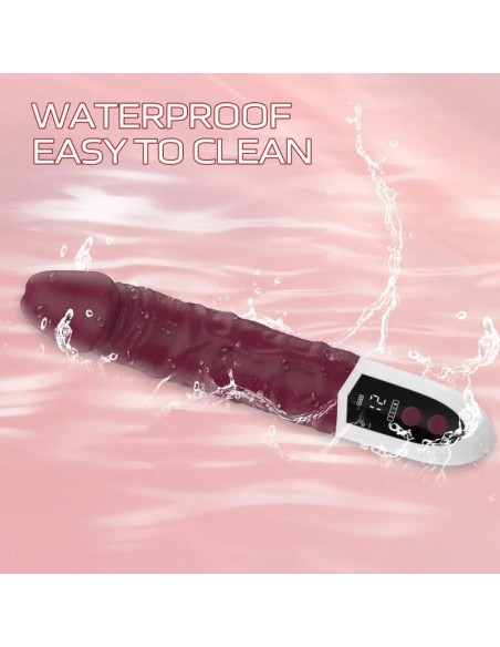 Gode Vibrant Bidick 14 x 3.9cm Bordeaux