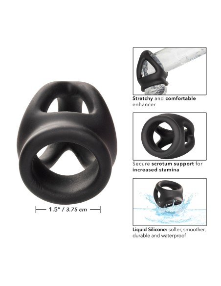 Ballstretcher en silicone Alpha Dual 37 mm Noir Ballstretcher en silicone Alpha Dual 37 mm Noir