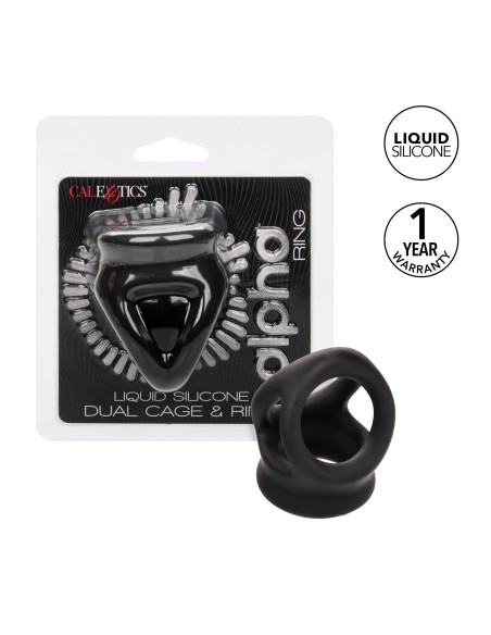 Ballstretcher en silicone Alpha Dual 37 mm Noir Ballstretcher en silicone Alpha Dual 37 mm Noir