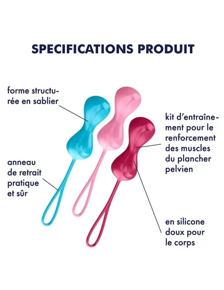 Kit de 3 boules de geisha - 3.4 cm