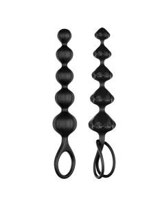 Kit de 2 chapelets Satisfyer beads - Noirs
