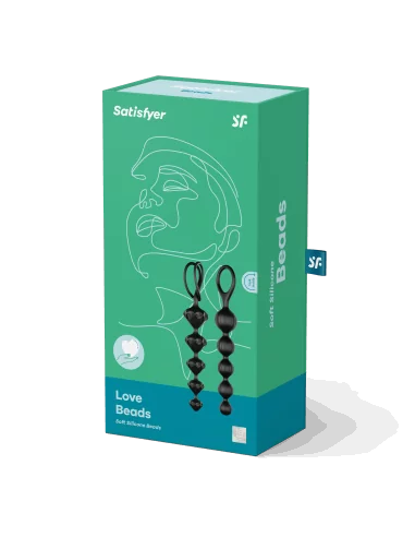 Kit de 2 chapelets Satisfyer beads - Noirs