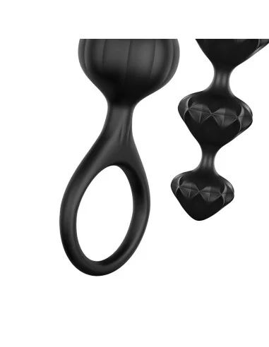 Kit de 2 chapelets Satisfyer beads - Noirs