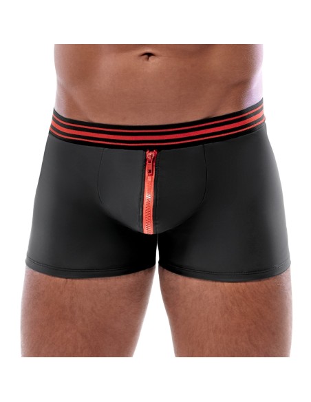 Boxer avec zip Tillio Noir-Rouge