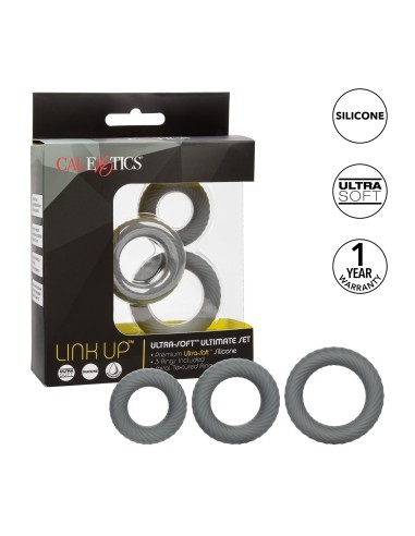Lot de 3 Cockrings Link Up Gris