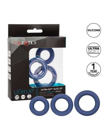 Lot de 3 Cockrings Link Up Bleus