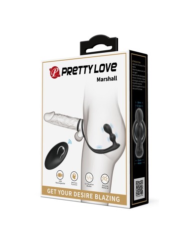 Cockring Plug Marshall Pretty Love 7.5 x 2.7 cm Noir