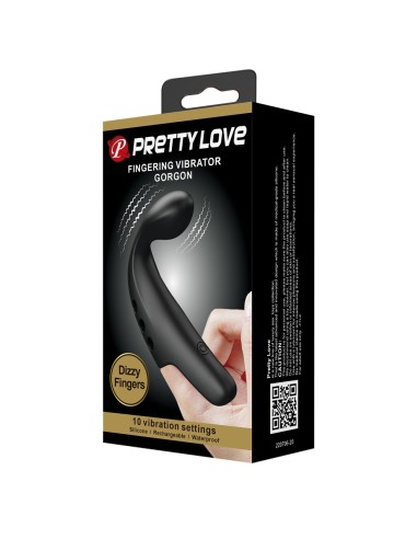 Gaine de Doigt Vibrante Gorgon Pretty Love 10.5 x 2cm Noir