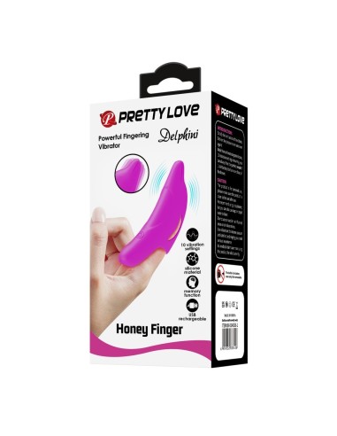 Gaine de Doigt Vibrante Delphini Pretty Love 7 x 3cm Fuchsia