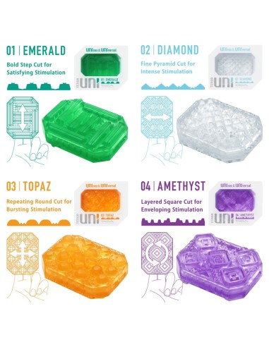 Pack de 4 Gaines de masturbation Uni Tenga