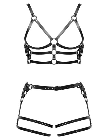 Harnais En Cuir Torse et Cuisses Leatherset M/L