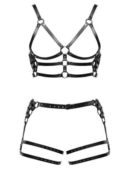 Harnais En Cuir Torse et Cuisses Leatherset M/L