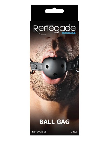 Baillon boule percé Renegade noir Baillon boule percé Renegade noir