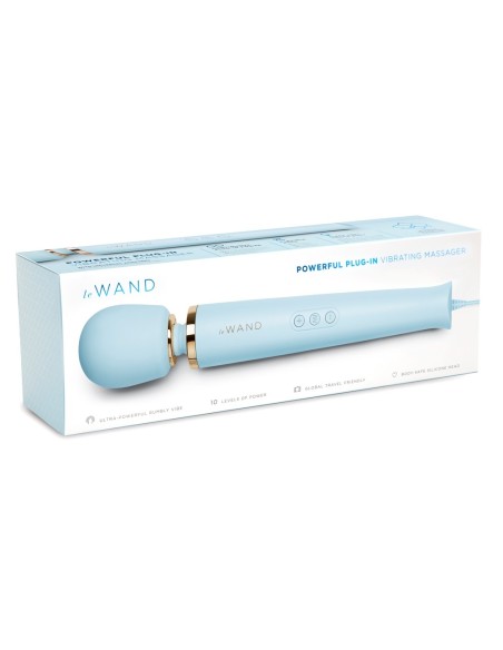 Wand Powerful Plug-In 34cm - Tête 62mm Bleu Ciel