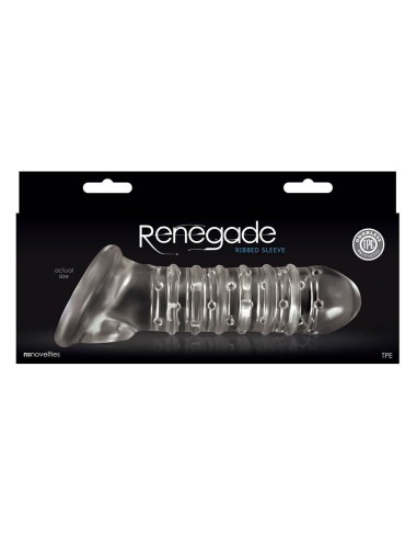 Etui pénien RIBBED Renegade Transparent 16 x 4 cm