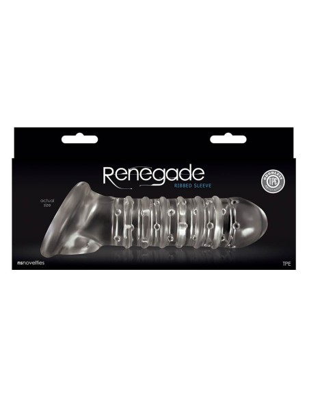 Etui pénien RIBBED Renegade Transparent 16 x 4 cm