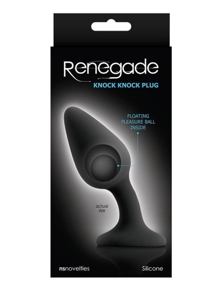 Plug Courbé Knock Renegade 10 x 4cm Noir Plug Courbé Knock Renegade 10 x 4cm Noir