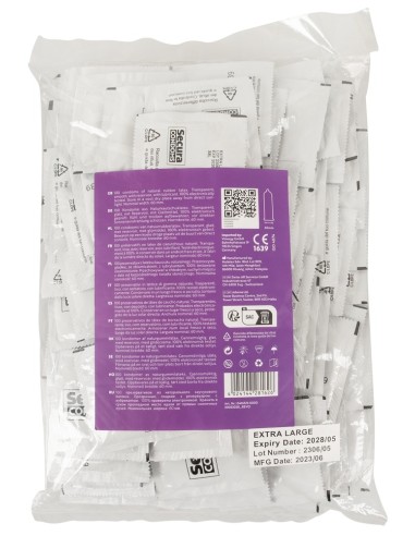 Préservatifs XXL en latex Extra Large 60mm x100