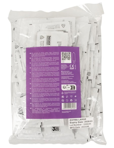 Préservatifs XXL en latex Extra Large 60mm x100