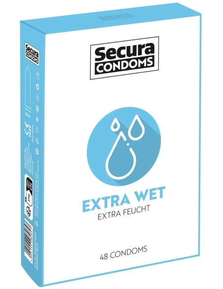 Préservatifs lubrifiés Extra Wet x48 Préservatifs lubrifiés Extra Wet x48