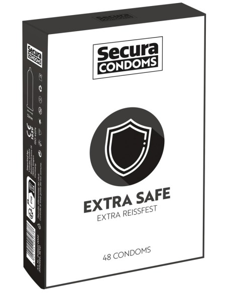 Préservatifs épais en latex Extra Safe x48 Préservatifs épais en latex Extra Safe x48