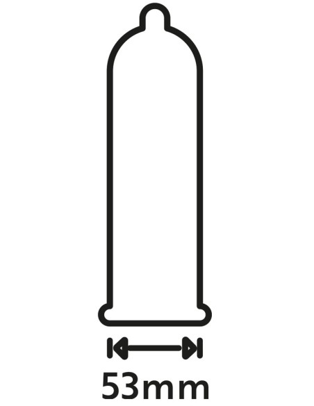Préservatifs épais en latex Extra Safe 53mm x48 Préservatifs épais en latex Extra Safe 53mm x48