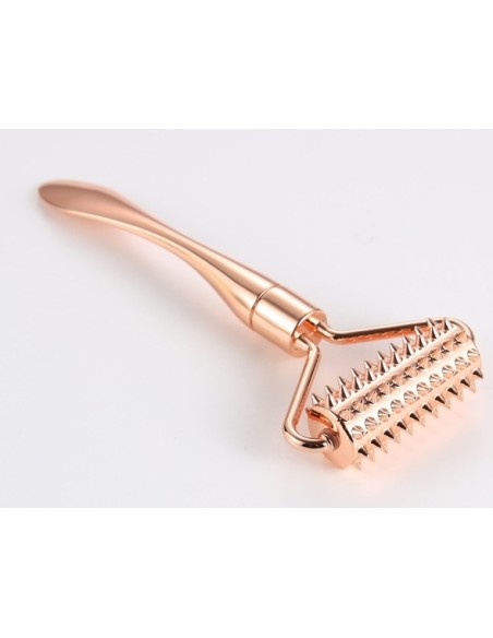 Roulette à picots en métal rosé MICRO ROLLER 12cm