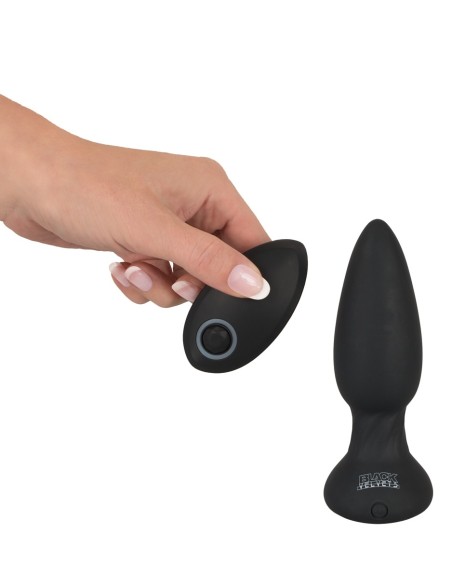 Plug vibrant Rimmer Velvet 11 x 4.2 cm Noir