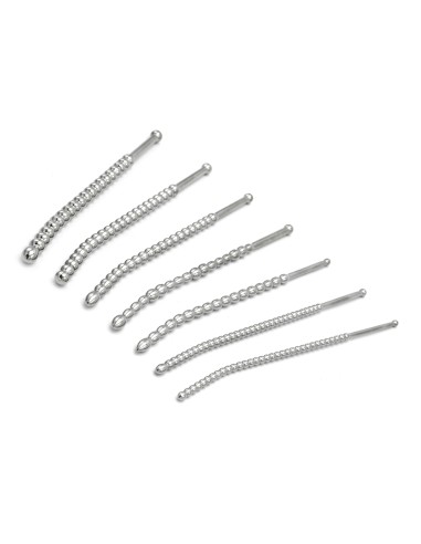 Kit de 7 Tiges d'urètre Beaded Dilator 20 cm - Diamètres 5 à 10mm