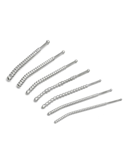 Kit de 7 Tiges d'urètre Beaded Dilator 20 cm - Diamètres 5 à 10mm Kit de 7 Tiges d'urètre Beaded Dilator 20 cm - Diamètres 5 à 10mm