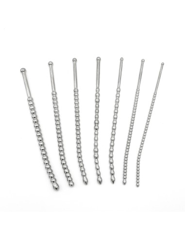 Kit de 7 Tiges d'urètre Beaded Dilator 20 cm - Diamètres 5 à 10mm