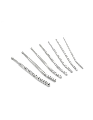 Kit de 7 Tiges d'urètre Beaded Dilator 20 cm - Diamètres 5 à 10mm