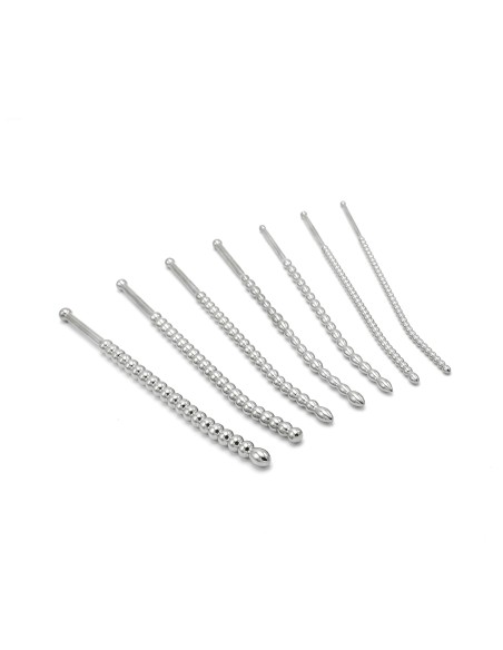 Kit de 7 Tiges d'urètre Beaded Dilator 20 cm - Diamètres 5 à 10mm Kit de 7 Tiges d'urètre Beaded Dilator 20 cm - Diamètres 5 à 10mm