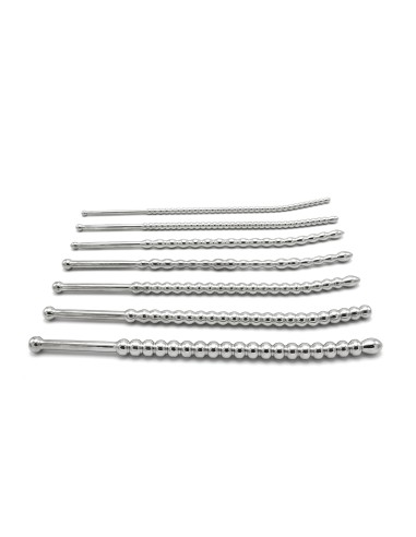 Kit de 7 Tiges d'urètre Beaded Dilator 20 cm - Diamètres 5 à 10mm