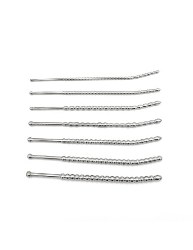 Kit de 7 Tiges d'urètre Beaded Dilator 20 cm - Diamètres 5 à 10mm