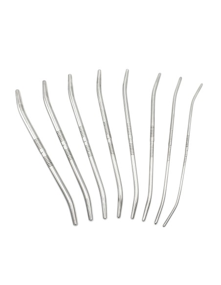 Kit de 8 Tiges d'urètre end Curve 14 cm - Diamètres 4 à 13mm