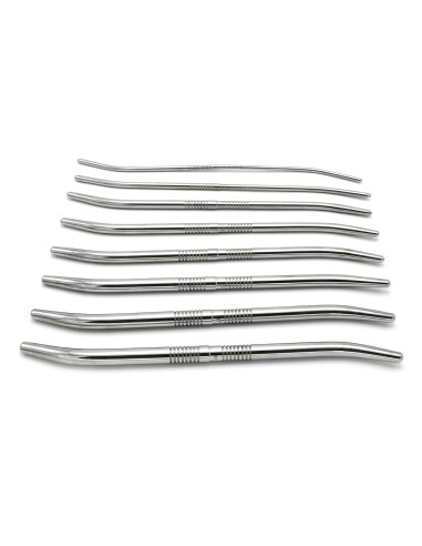 Kit de 8 Tiges d'urètre end Curve 14 cm - Diamètres 4 à 13mm