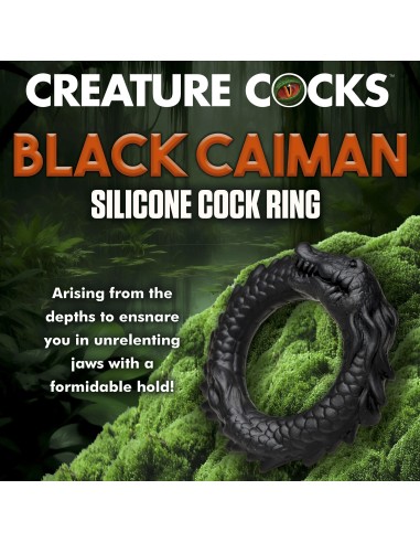 Cockring Black Caiman Noir