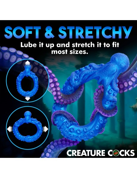 Cockring Poseidon's Octo-ring Bleu Cockring Poseidon's Octo-ring Bleu