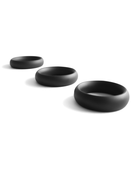 Cockring en métal Donut Strass Noir